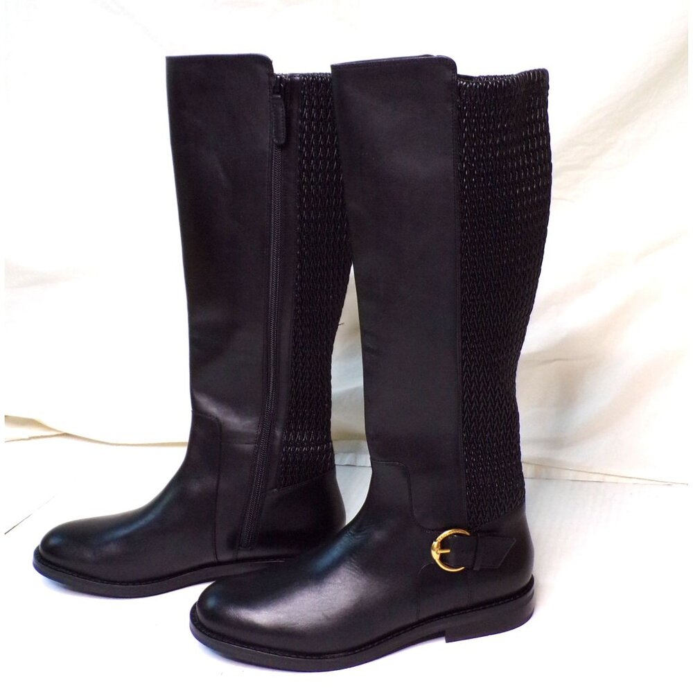🆕 COLE HAAN Clover Stretch Tall Knee High Boot 6 Black - Picture 5 of 14
